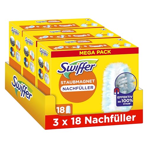 swiffer staubmagnet nachfüllpackung 54 tücher fängt 3x mehr staub und haare ein