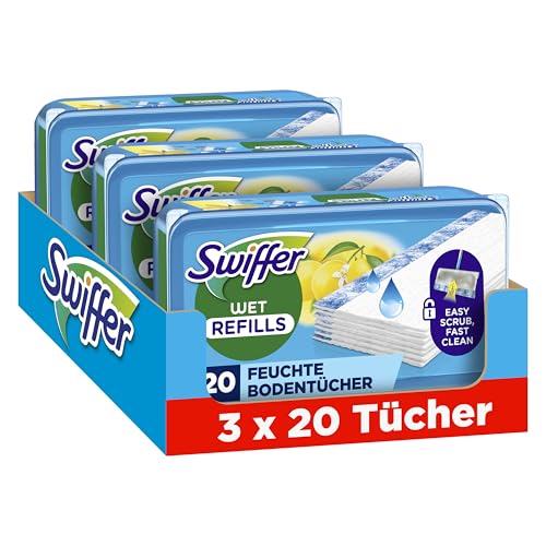Swiffer bodenwischer nachfüllpackung, feuchte bodentücher citrusduft, 60 stück