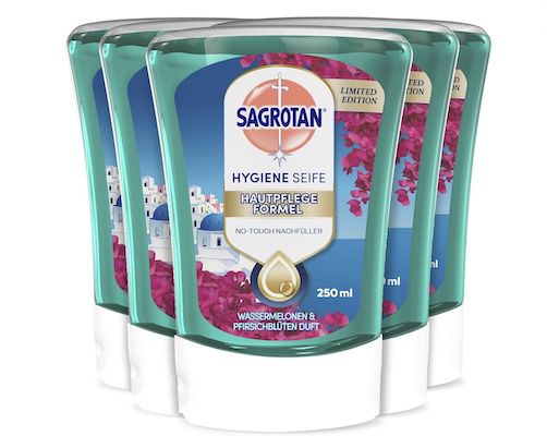 sagrotan nachfüller 5x floral coast limited edition für 10,79 euro statt 17 euro