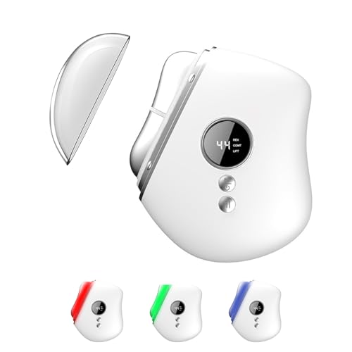 ems gua sha elektrisch Gesichtsschaber Massagegerät mit Wärme, Vibration und Rotlichttherapie