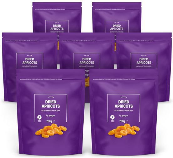 Produktbild: getrocknete aprikosen 7 x 200g amazon ab 14,97 statt 19