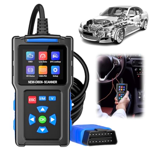 fouvin obd2 diagnosegerät auto, codeleser mit dtc-definition, 9 sprachmodi