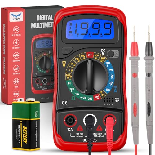 ultrics multimeter digital voltmeter amperemeter ohmmeter mit messleitungen