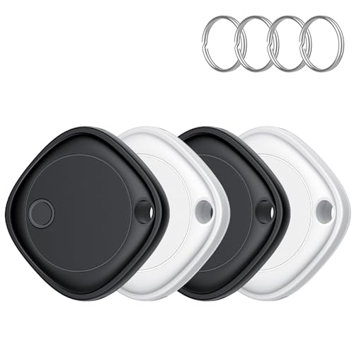 smart air tag tracker 4er pack, bluetooth schlüssel finder für iOS, wasserdicht, mit austauschbarem akku