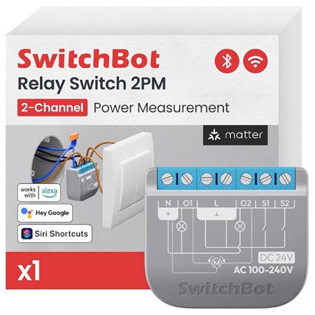 SwitchBot WLAN 2PM Relaisschaltmodul mit Bluetooth, 13,99 (statt 17)