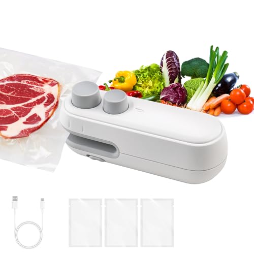 beihre mini foliensiegelgerät 2-in-1 mit schneidefunktion usb-ladung tragbar weiß