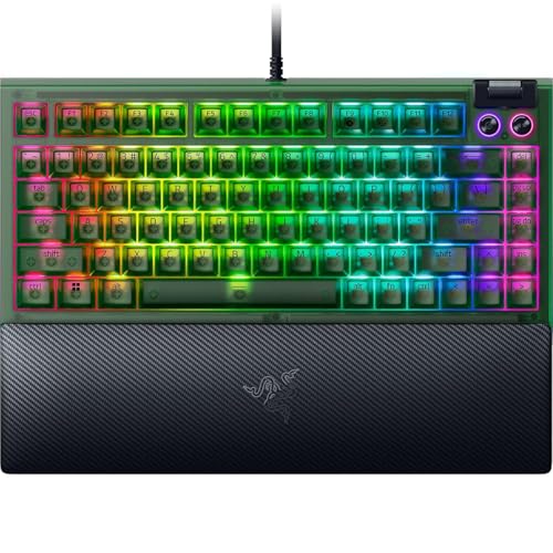Razer BlackWidow V4 75% Gaming-Tastatur - Hot-Swap, Orange Tactile Switches, US Layout