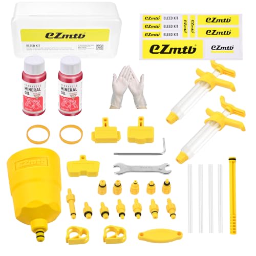 flintronic entlüftungsset für hydraulische scheibenbremsen, shimano, tektro, 60ml x 2 flaschen