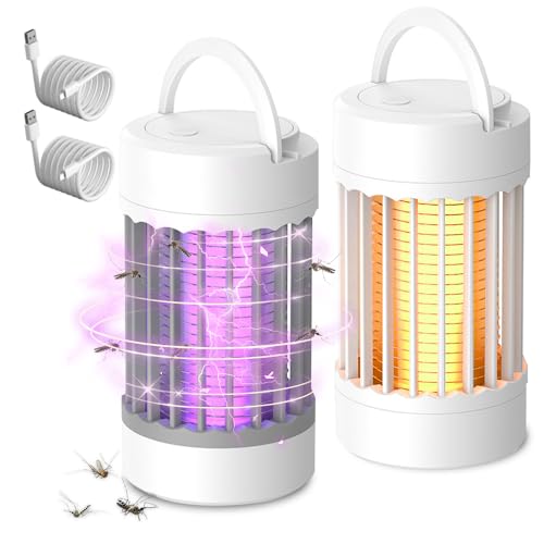 mückenschutz elektrisch 2 in 1 KUWUNG 2 stück mit usb ladekabel für drinnen und draußen