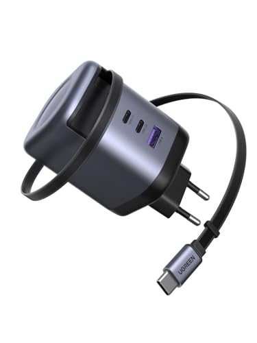 ugreen nexode 100w gan ladegerät mit 0,7m kabel, 3x usb-c, 1x usb-a, 39,89