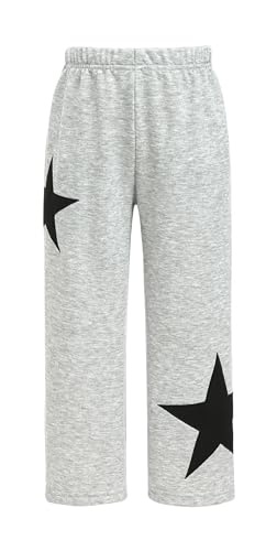 Produktbild: Mädchen Hosen Grau Sternenmuster Komfort Sweathose mit Taschen 7-8 Jahre