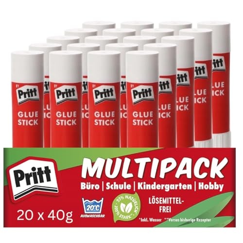 Pritt klebestift 40g - kinderfreundlicher bastelkleber mit 97% natürlichen stoffen