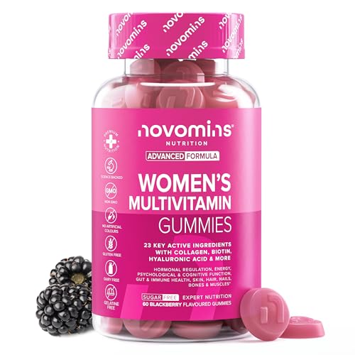 multivitamin gummies für frauen mit hyaluronsäure, meereskollagen, zink - novomins