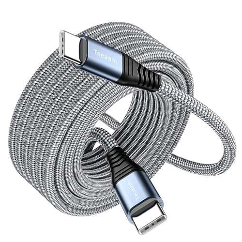 Produktbild: usb c kabel 5m teeaam typ c auf typ c schnellladung 60w kompatibel für iphone 15, macbook, samsung galaxy