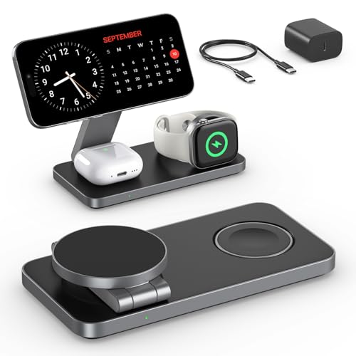 induktive ladestation für magsafe, QTlier 3-in-1 für iPhone, apple watch und airpods