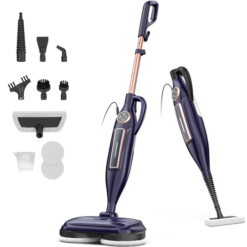 devoac dampfreiniger dampfmopp, 8-in-1 mit 1200W, 3 dampfmodi, für verschiedene bodenarten