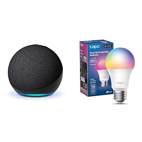 echo dot 5. gen anthrazit, tapo l530ea smart bulb e27, alexa kompatibel set