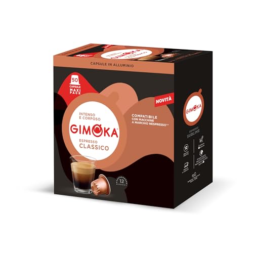 Produktbild: Gimoka Espresso Classico Kaffeekapseln, Intensität 12/13, 50 Aluminium Kapseln, Nespresso kompatibel