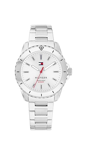 tommy hilfiger uhr jugend silbernes edelstahlarmband drei-zeiger-quarzwerk - 1720051
