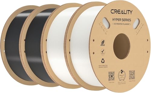 creality hyper petg filament 4 kg schwarz weiß 2x2 rolls