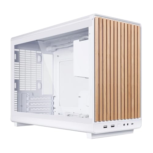 lian li dan a3 wood edition pc-gehäuse weiß, mATX, 165mm kühlermöglichkeit, usb-c