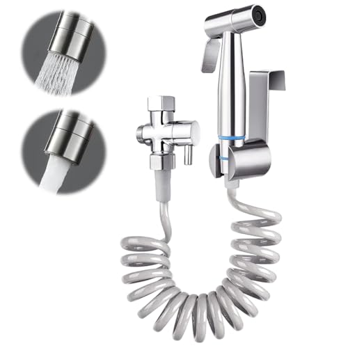 cewrom edelstahl handbrause toilettensprüher dual-modus jet stream mit wandhalterung
