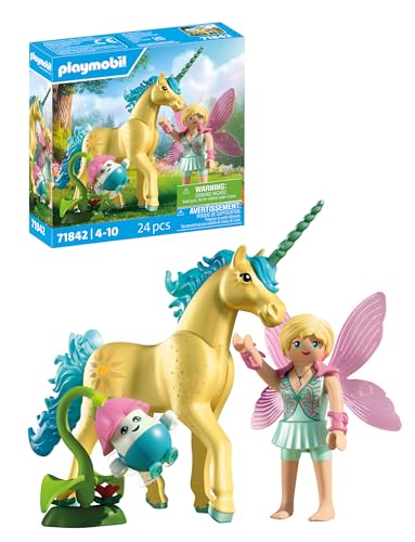 playmobil magic unicorns einhorn sonnenscheinblüte mit fee und zubehör 71842