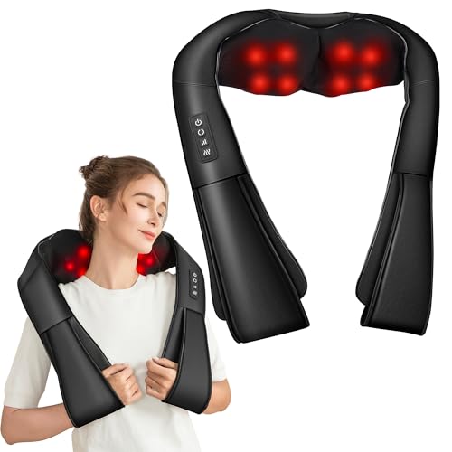 brelley nackenmassagegerät mit wärme, 3D shiatsu massage für nacken und rücken
