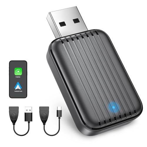 carplay wireless adapter 2017+, kabellos für auto, stecker und spielen, kompatibel mit iphone iOS 10+