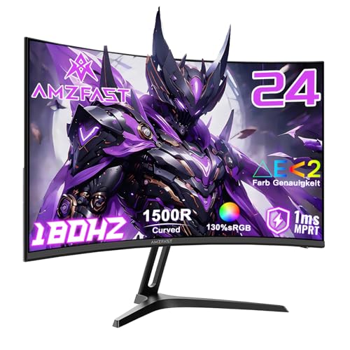 gaming monitor curved 24 zoll 180hz fhd 1920x1080 1 ms mprt amzfast