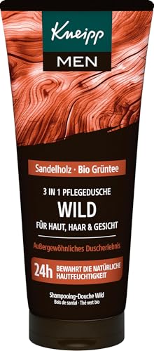 Produktbild: kneipp men duschgel 3 in 1 sandelholz bio grüntee, lemongras guarana