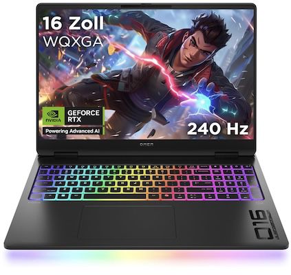 hp omen gaming laptop 32 gb ram, 1 tb speicher, 2.204 euro statt 2.500 euro