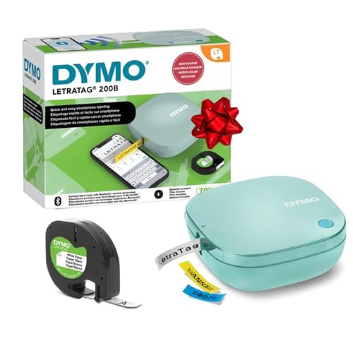 DYMO LetraTag 200B Etikettendrucker Bluetooth, kompakt, mit 1x Papierschriftband Weiß