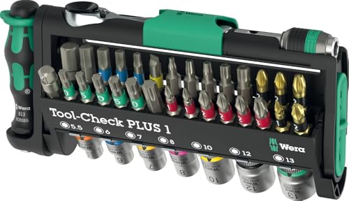 wera toolcheck plus 1 werkzeugset mit schraubendrehern und bit-sets