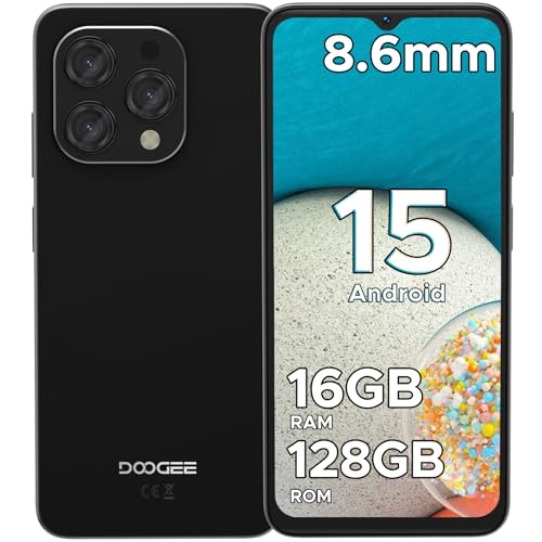 doogee n55 smartphone android 15 128gb rom 16gb ram octa core 6.56" 90hz 5150mah 13mp dual sim