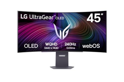 lg ultragear 45gx90sa-b curved monitor, freesync, nvidia g-sync