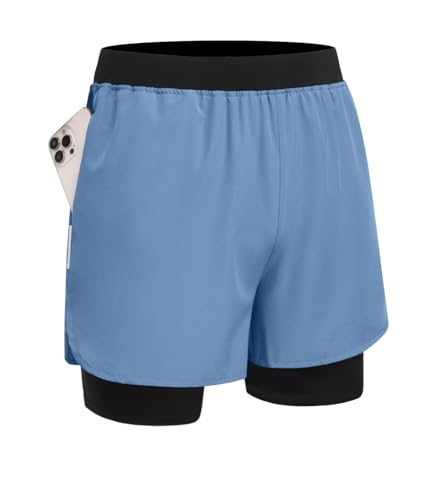 Produktbild: sportshorts herren 2-in-1 mit reißverschlusstasche von pinspak