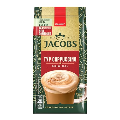 jacobs cappuccino original, getränkepulver mit löslichem kaffee für 25 Getränke, 290 g