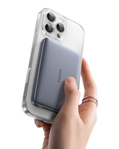 baseus picogo power bank 10000mAh slim magsafe 15W wireless pd 27W usb c kabel space grau
