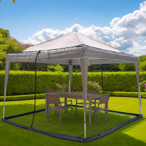 moskitonetz pavillon fliegengitter 3x3 m insektenschutznetz outdoor schwarz 300x300x230 cm