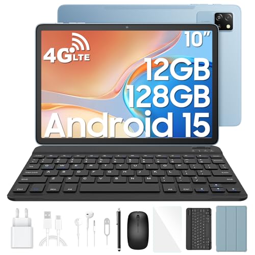 blackview tab 60 pro tablet 10 zoll android 15, 12gb ram, 128gb rom, t606 octa-core