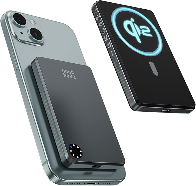 Minthouz Qi2 Magsafe PowerBank 5000mAh 20W USB-C für iPhone Samsung