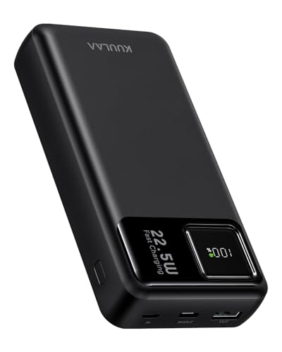 kuulaa power bank 20000mAh 22,5W usb-c schnellladung für iPhone Samsung
