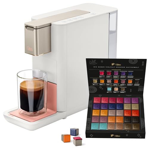 tchibo qbo ikonisch kapselmaschine mit 30 recyclebaren qbo kapseln, muted clay