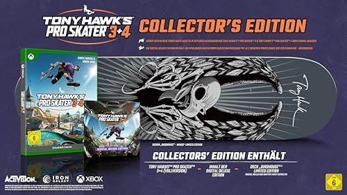 Produktbild: tony hawk's pro skater 3 + 4 collector's edition mit skateboard-deck, xbox, ps5