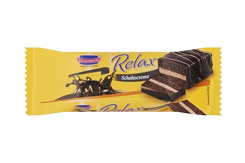 kuchenmeister kakao kuchen riegel 32g, schokoladiger bisquitteig, zartbitter-schokolade