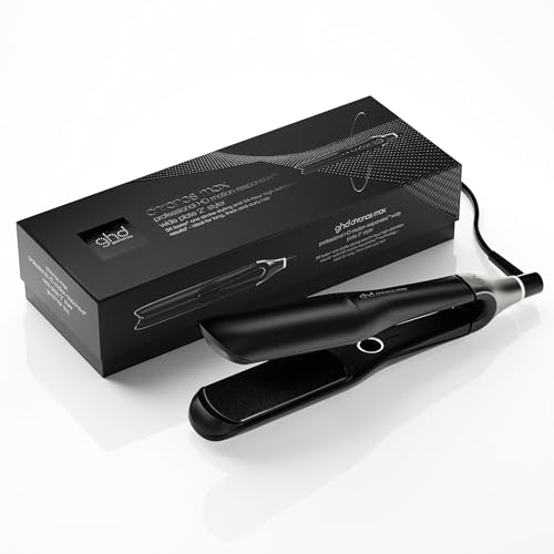 ghd chronos max glätteisen schwarz, breitere platten, weniger frizz, 24h halt