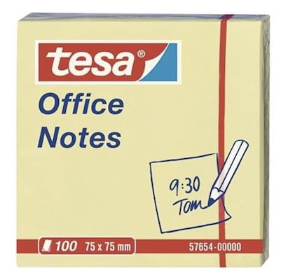 tesa Haftnotizen 75x75 mm, 100 Blatt, 5er Pack, selbstklebend, farbig