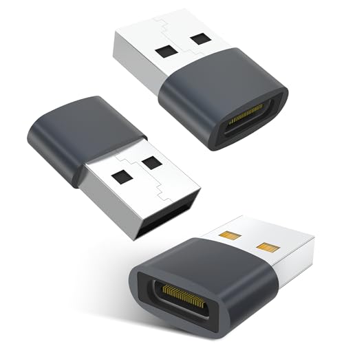 yish usb c adapter auf usb 2.0 - 3er set usbc buchse auf usba stecker kompatibel mit iphone 16 15 galaxy s25 s24 iPad macbook