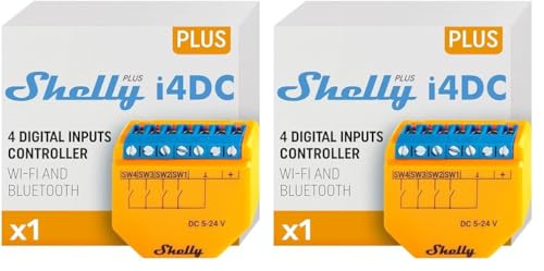 Produktbild: shelly plus i4 dc smart-controller mit wifi und bluetooth, 4 digitale eingänge